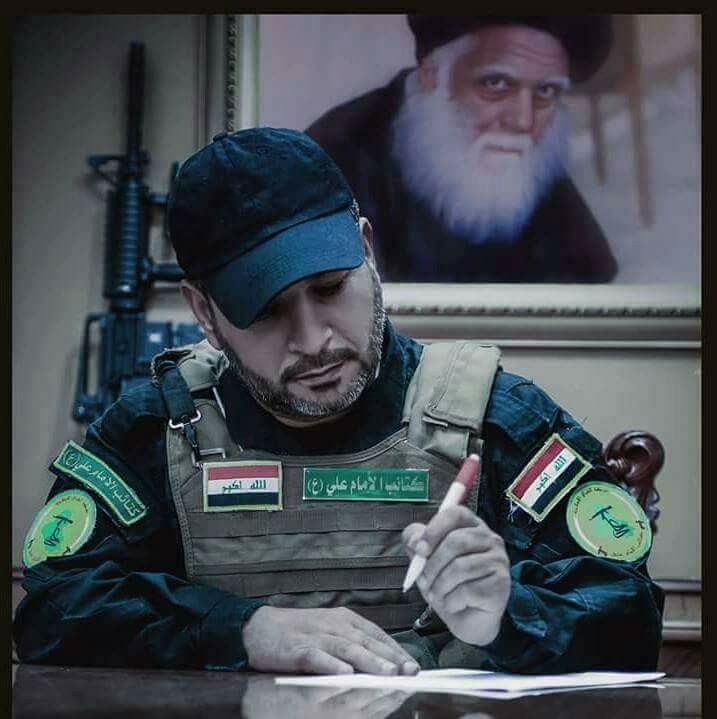 اصابة قائد كتائب الإمام علي شبل الزيدي بجروح بليغة جراء قصف لتنظيم داعش بقذائف الهاون على مقر لقيادة الحشد الشعبي في مطار تلعفر غرب الموصل