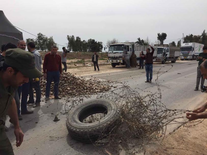  سائقو الشاحنات ينظمون اعتصاما مفتوحا جنوب غرب بعقوبة