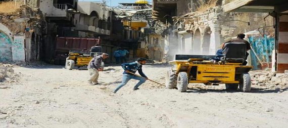 المباشرة باعمار وتاهيل سوق النجفي وسط الموصل القديمة