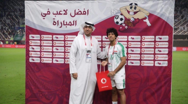 إختيار محمد قاسم أفضل لاعب في مباراة العراق وقطر