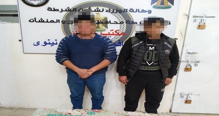 القبض على اثنين من مروجي الحبوب المخدرة جنوبي الموصل
