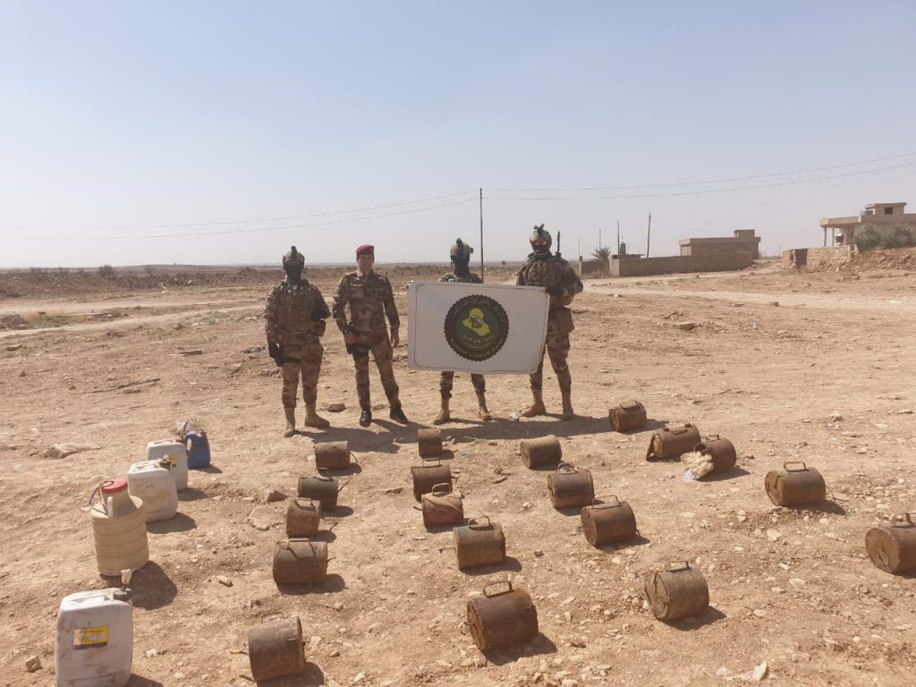 خلية الاعلام تعلن تدمير كدس عتاد في سنجار