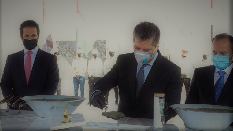 وضع حجر الأساس لطريق سريع في السليمانية