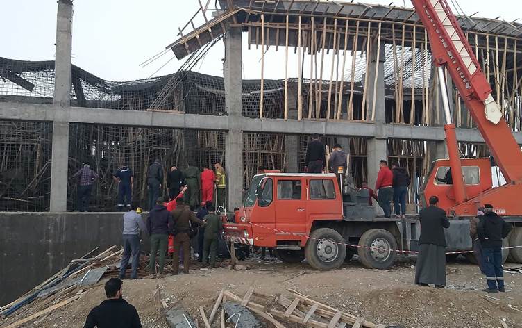 توقيف مسؤولين عقب إنهيار مبنى يارمجة في الموصل