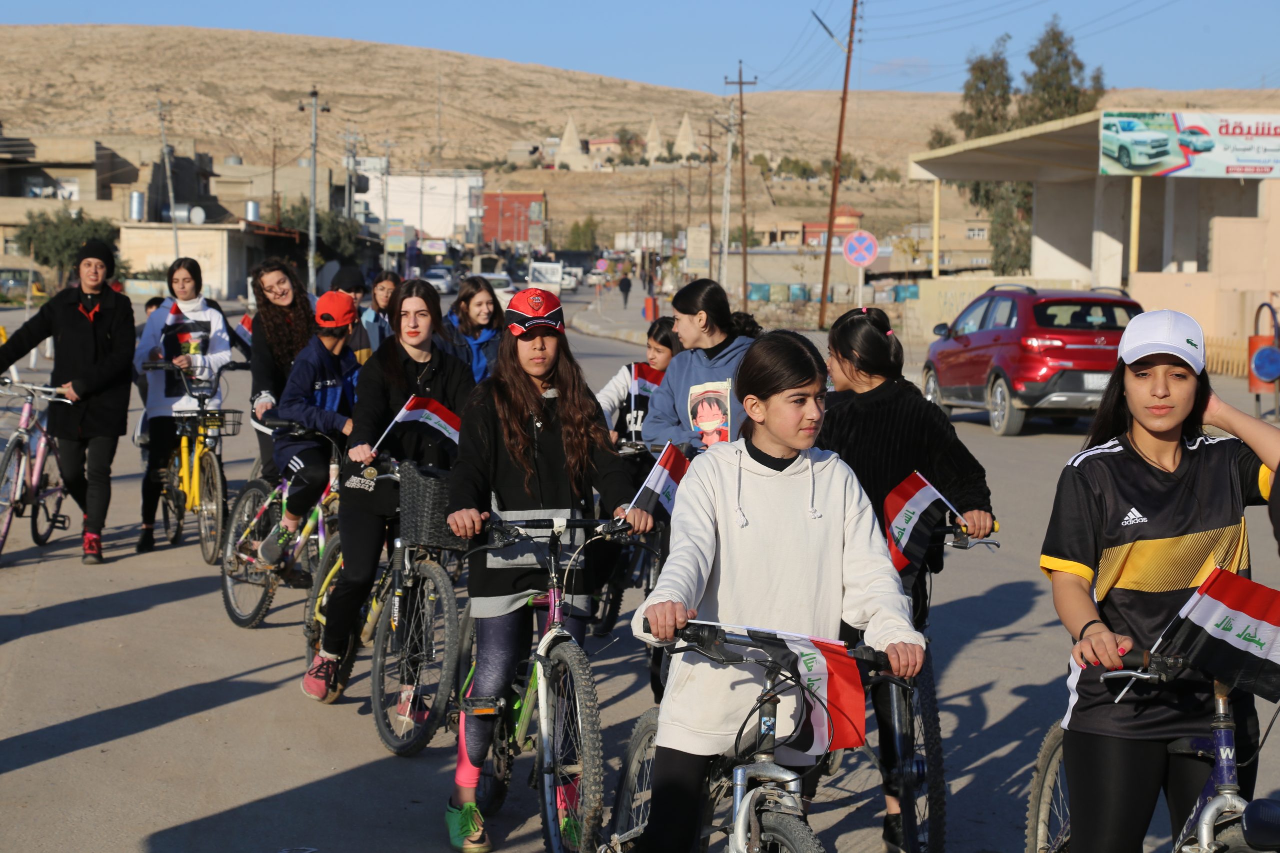 افتتاح مركز تدريبي نسوي للدراجات الهوائية في ناحية بعشيقة