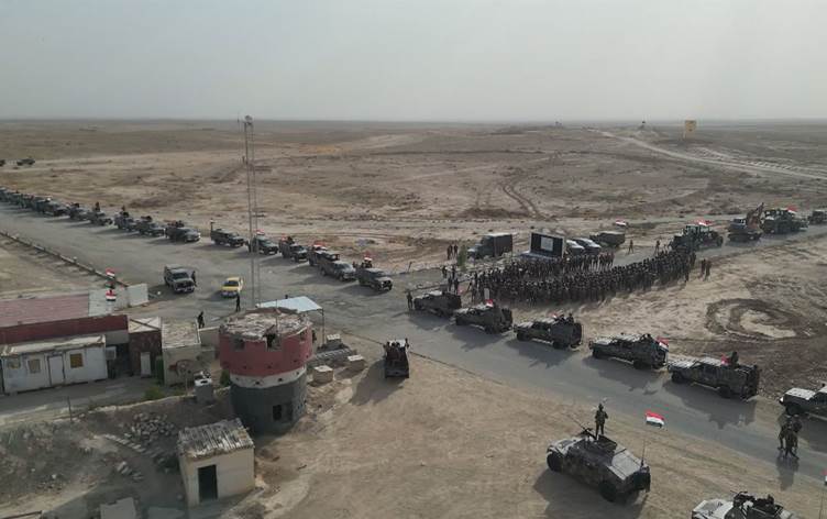 عرض عسكري لقوات الحدود العراقية مع سوريا للإعلان عن جاهزيتها لمواجهة التحديات